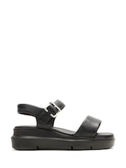 Hush Puppies Uplift Quarter Strap Black Sandals - Image 1 of 4