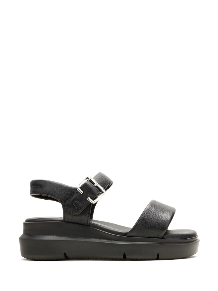 Hush Puppies Uplift Quarter Strap Black Sandals - Image 1 of 4