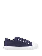 Hush Puppies Blue Freya Canvas Trainers - Image 1 of 4