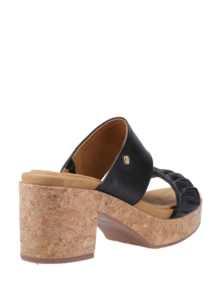 Negro - Hush Puppies Poppy Ruched Slides - Imagen 2 de 4 Negro - Hush Puppies Poppy Ruched Slides - Imagen 2 de 4