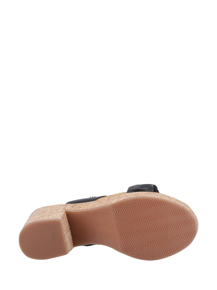 Hush Puppies Poppy Ruched Black Slides - Image 4 of 4