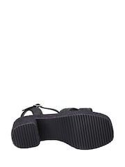 Hush Puppies Jamelia Espadrille Heel Black Sandals - Image 4 of 4