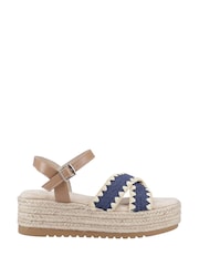 Hush Puppies Jemma Espadrille Black Sandals - Image 1 of 4