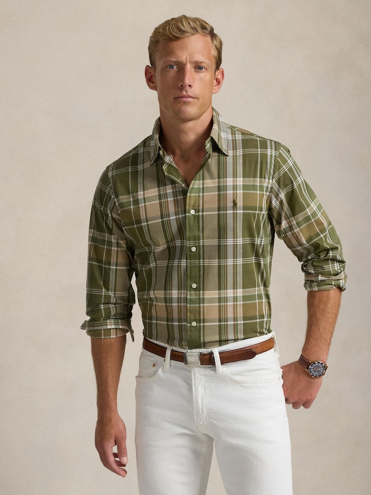 Polo Ralph Lauren Green Long Sleeve Sport Shirt - Image 1 of 6