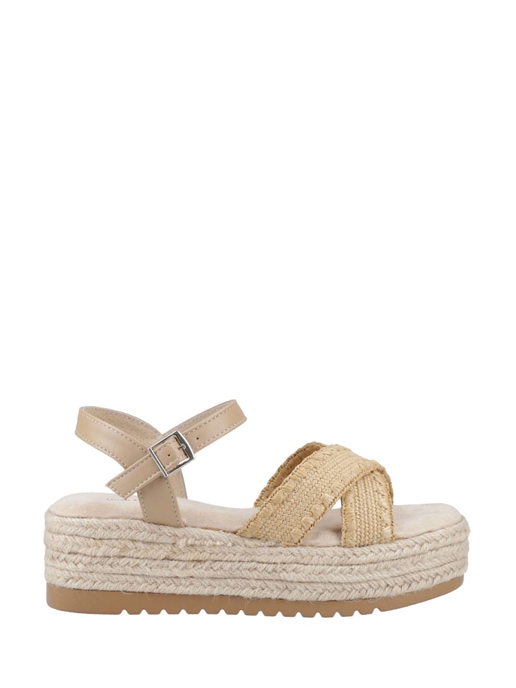 Hush Puppies Jemma Espadrille Black Sandals - Image 1 of 4