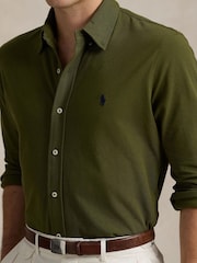 Polo Ralph Lauren Green Long Sleeve Knit Cotton Shirt - Image 3 of 5