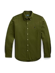 Polo Ralph Lauren Green Long Sleeve Knit Cotton Shirt - Image 4 of 5