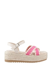 Hush Puppies Jemma Espadrille Black Sandals - Image 1 of 4
