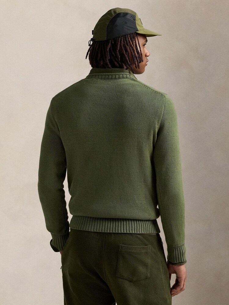 Polo Ralph Lauren Green Long Sleeve Pullover Cotton Jumper - Image 2 of 5
