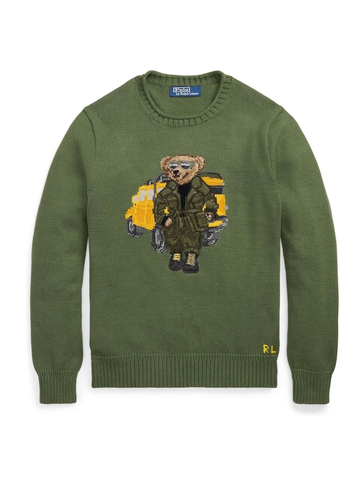 Polo Ralph Lauren Green Long Sleeve Pullover Cotton Jumper - Image 5 of 5 Polo Ralph Lauren Green Long Sleeve Pullover Cotton Jumper - Image 5 of 5