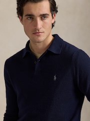 Polo Ralph Lauren Blue Long Sleeve Pullover Polo Shirt - Image 3 of 4