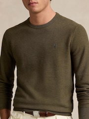 Polo Ralph Lauren Green Long Sleeve Pullover Cotton Jumper - Image 3 of 4