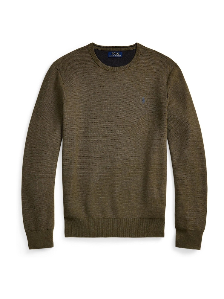Polo Ralph Lauren Green Long Sleeve Pullover Cotton Jumper - Image 4 of 4