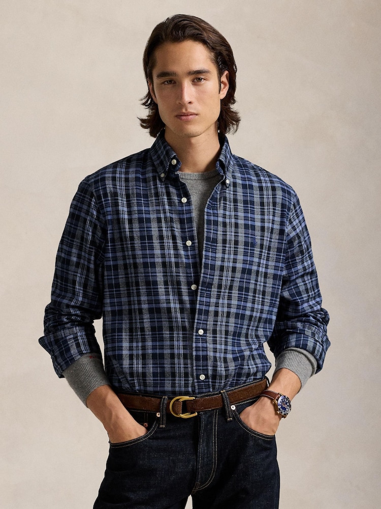 Polo Ralph Lauren Blue Long Sleeve Sport Shirt - Image 1 of 4