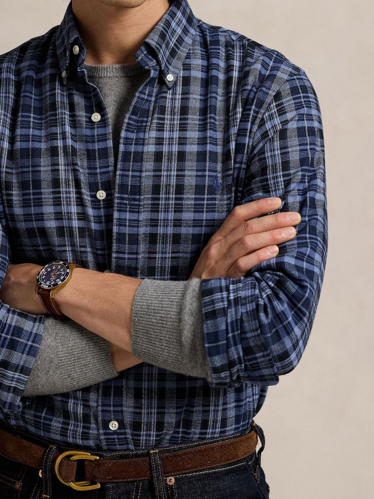 Polo Ralph Lauren Blue Long Sleeve Sport Shirt - Image 4 of 4 Polo Ralph Lauren Blue Long Sleeve Sport Shirt - Image 4 of 4