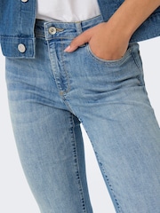 ONLY Navy Blue Mid Waist Flared Jeans With Comfort Stretch - Image 6 of 7
