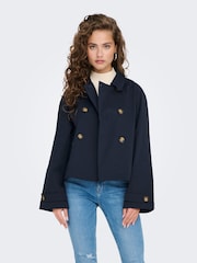 ONLY Blue Short Trench Coat - Image 2 of 7