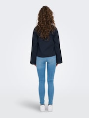 ONLY Blue Short Trench Coat - Image 3 of 7