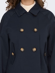 ONLY Blue Short Trench Coat - Image 6 of 7