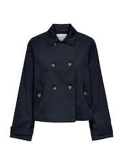 ONLY Blue Short Trench Coat - Image 7 of 7