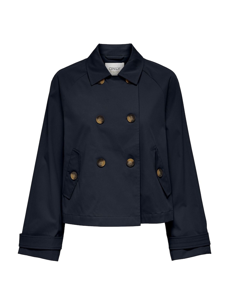 ONLY Blue Short Trench Coat - Image 7 of 7