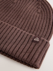Chocolate Brown Knitted Beanie Hat (1-16yrs) - Image 2 of 3