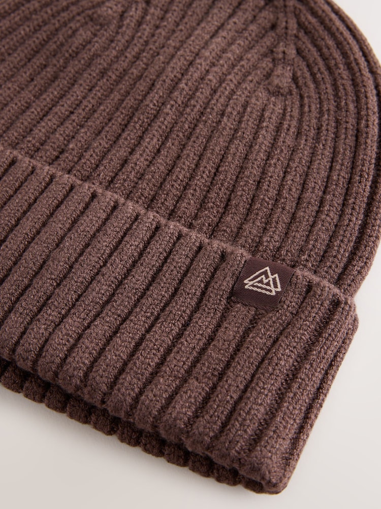 Chocolate Brown Knitted Beanie Hat (1-16yrs) - Image 2 of 3