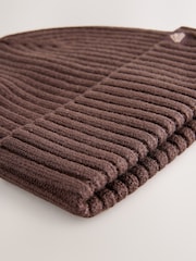 Chocolate Brown Knitted Beanie Hat (1-16yrs) - Image 3 of 3
