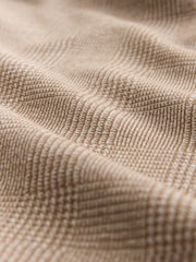 Neutral Brown Heritage Brushed Pattern Polo Shirt - Image 8 of 8