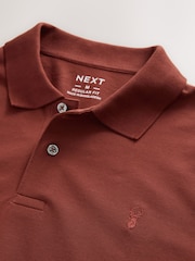 Ferrugem vermelha - Ajuste regular - Camisa polo piqué de manga curta - Imagem 6 de 6