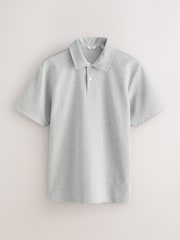 Grey Heritage Brushed Pattern Polo Shirt - Image 5 of 7