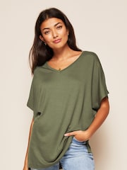 Friends Like These Khaki Green Short Sleeve Tunic - Image 1 of 4