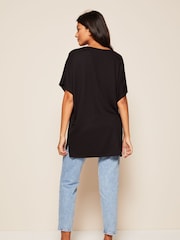 Friends Like These Black Short Sleeve Tunic - Image 2 of 4