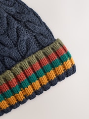 Multi Stripe Pom Beanie Hat (3mths-10yrs) - Image 3 of 3