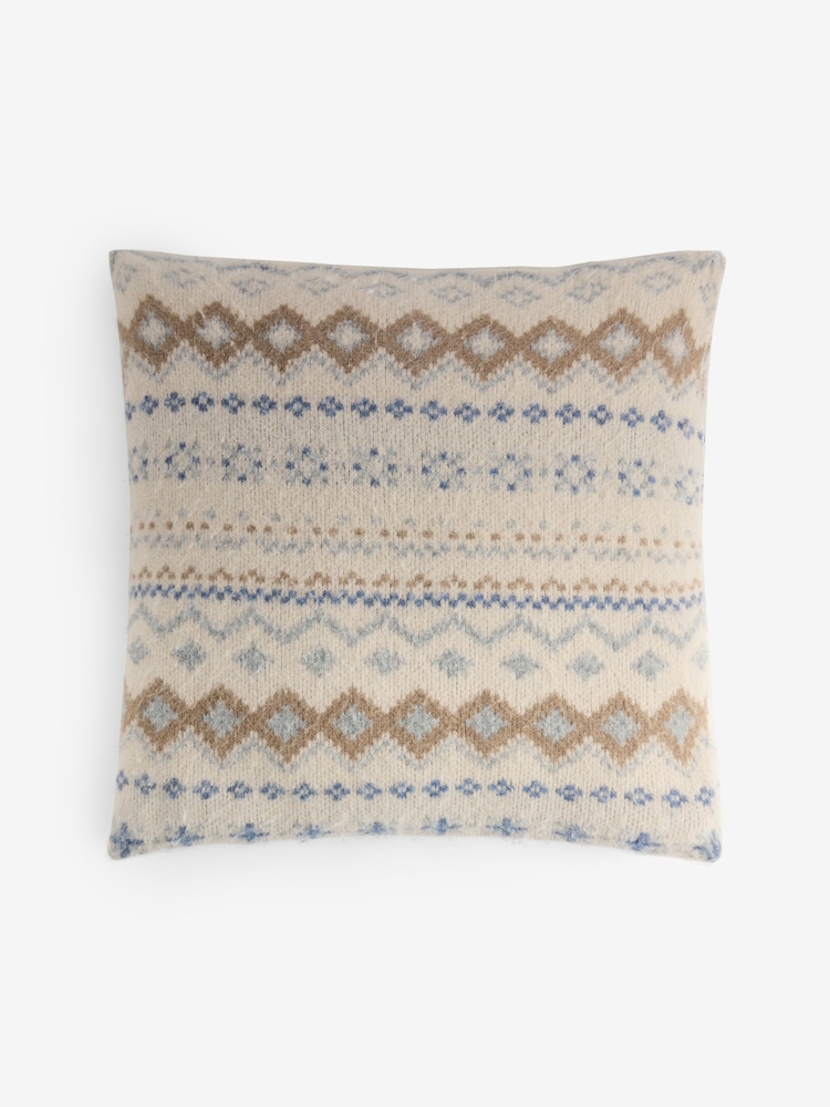 Green 50 x 50cm Fairisle Cushion - Image 4 of 4