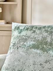 Dark Green 59 x 59cm Abstract Jacquard Cushion - Image 2 of 4