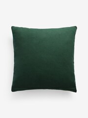 Dark Green 50 x 50cm Multi Patchwork Velvet Cushion - Image 4 of 5