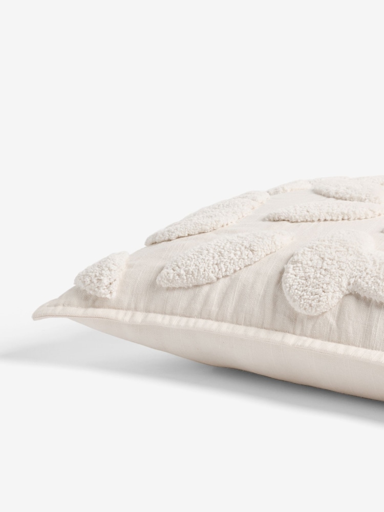 Natural 43 x 43cm Tufted Borg Pumpkin Cushion - Image 5 of 5
