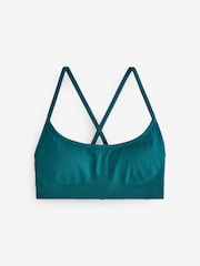 Fabletics Green Sleek Seamless Strappy Low Impact Bra - Image 1 of 1