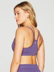Fabletics Purple Sleek Seamless Low Impact Bra - Image 2 of 4
