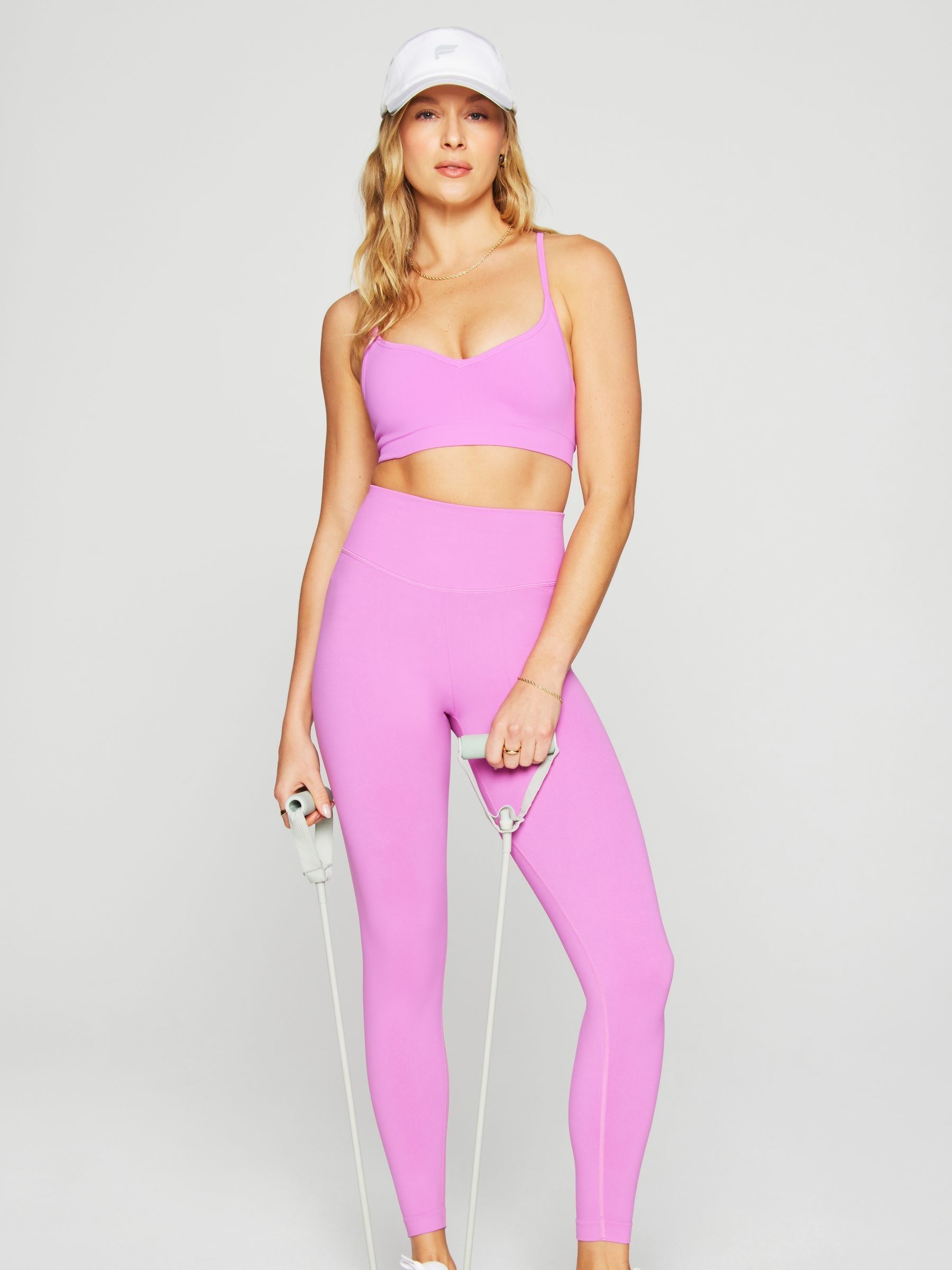 Buy Fabletics Pink Sleek Seamless High Waisted Leggings from Next