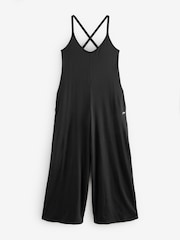 Fabletics Black Cloud Jersey Wide Leg Onesie - Image 1 of 1