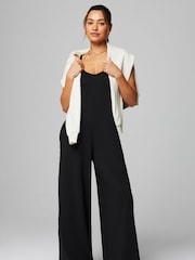 Fabletics Black Cloud Jersey Wide Leg Jumpsuit - Image 3 of 7