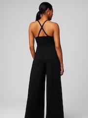 Fabletics Black Cloud Jersey Wide Leg Jumpsuit - Image 4 of 7