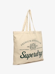 Superdry Cream 100% Cotton Tote Bag - Image 2 of 5