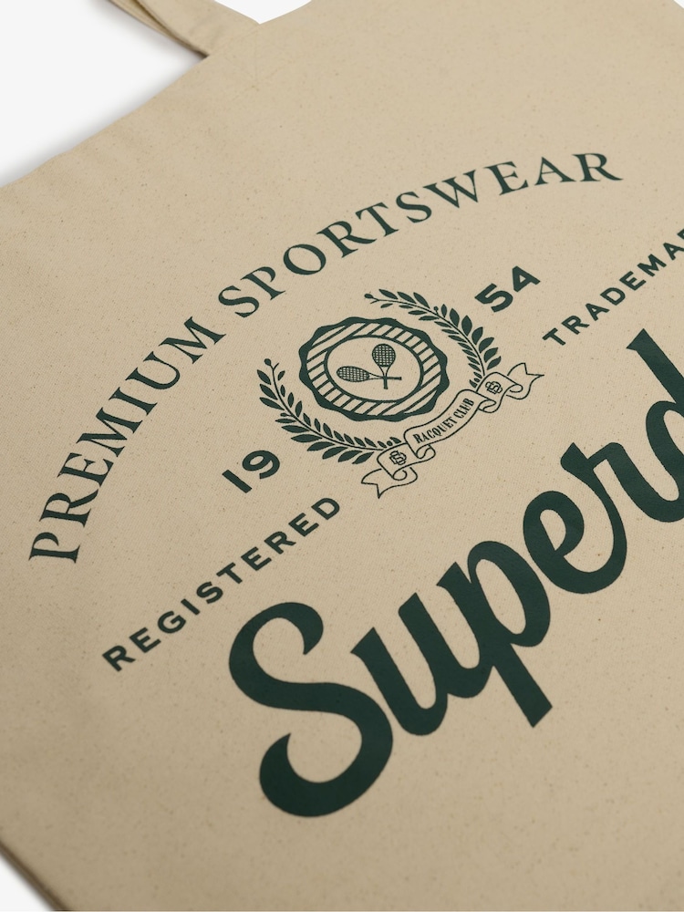 Superdry Cream 100% Cotton Tote Bag - Image 4 of 5