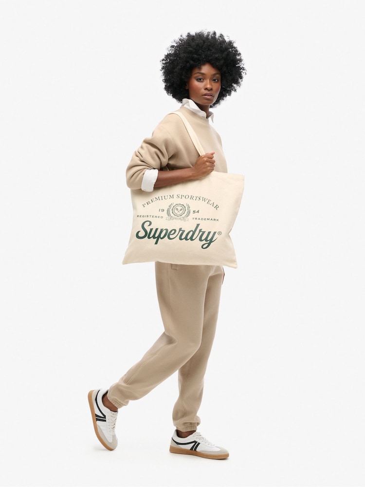 Superdry Cream 100% Cotton Tote Bag - Image 5 of 5