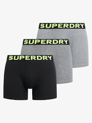 Superdry Grey Boxers 3 Pack - Image 1 of 6