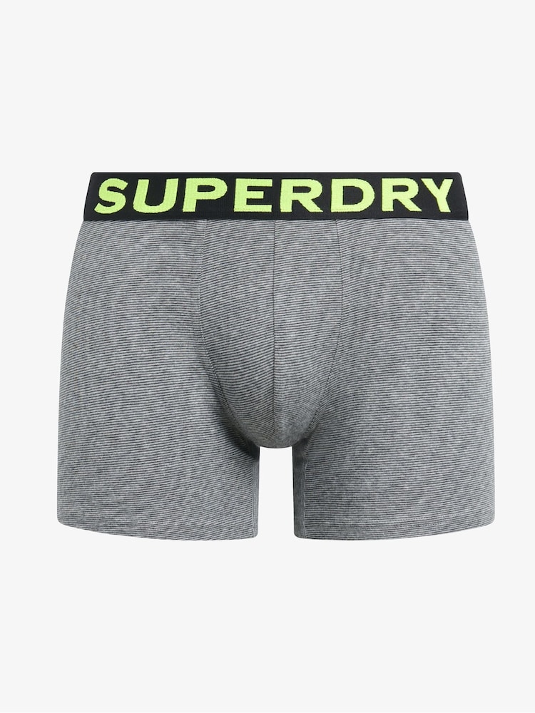 Superdry Grey Boxers 3 Pack - Image 5 of 6