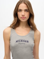 Superdry Grey Athletic Essential Graphic Vest Top - Image 2 of 3